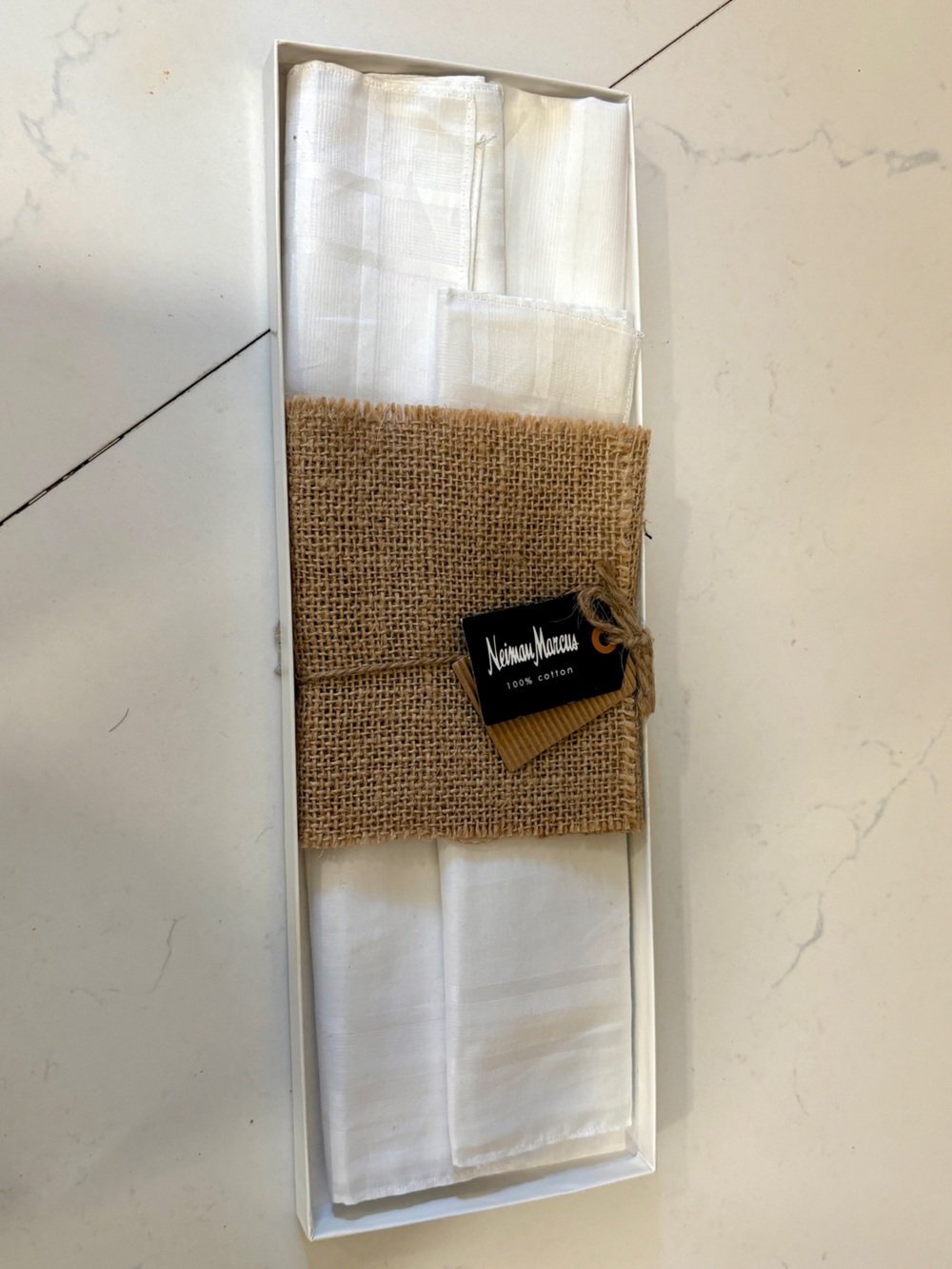 NIB!! Set of 5 Dainty Cotton Handkerchiefs from Nieman Marcus